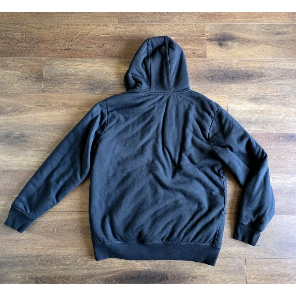Weatherproof Vintage Hoodie Mens XL Black Sherpa Lined Full Zip Jacket - Picture 3 of 13